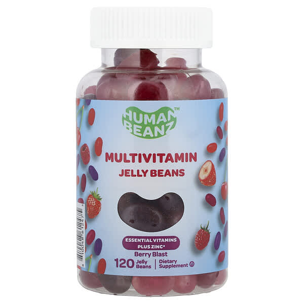 Human Beanz, Multivitamin Jelly Beans, Berry Blast, 120 Jelly Beans — product photo 1