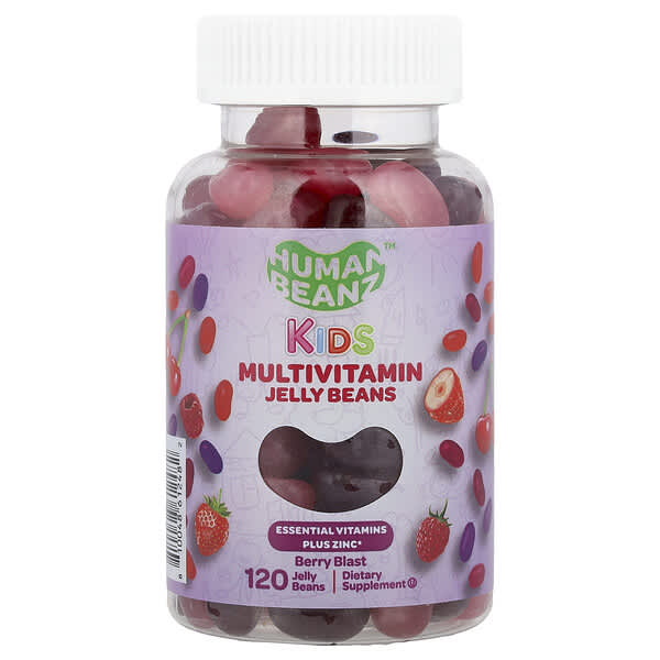Human Beanz, Kids, Multivitamin Jelly Beans, Berry Blast, 120 Jelly Beans — product photo 1