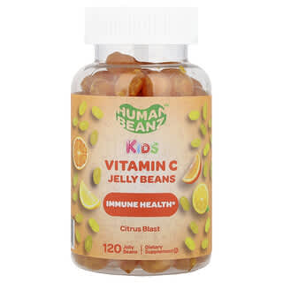 Human Beanz, Kids, мармеладки с витамином C, цитрусовые, 120 мармеладных бобов (40 мг в каждой мармеладке)