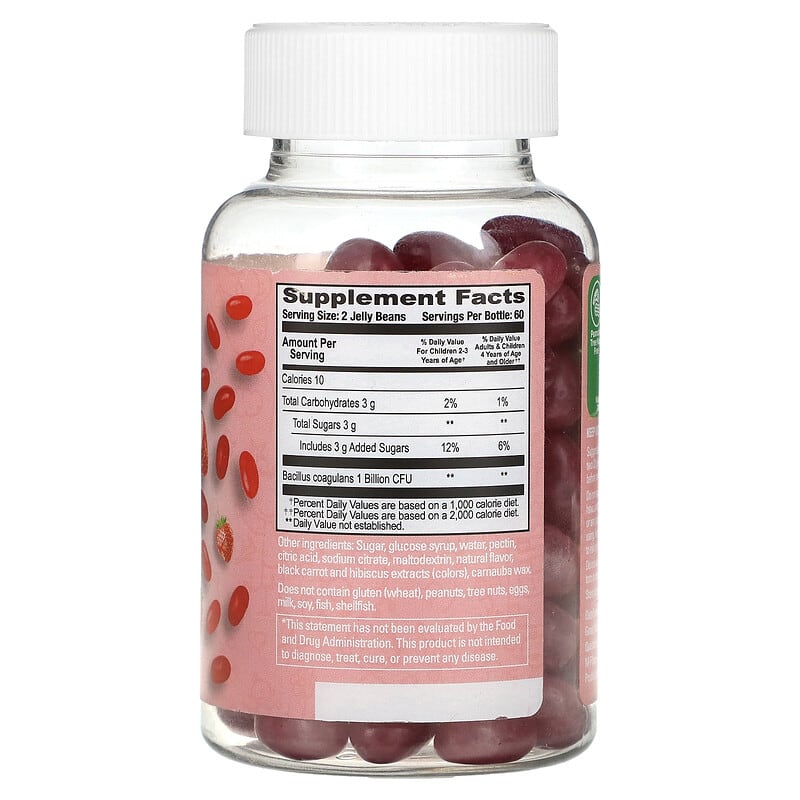 MyVita Probiotic - Jelly Beans (bonbons) Aux Probiotiques Naturels - 60 Bonbons - Pour Enfants Et Adultes