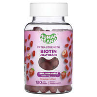 Human Beanz, Biotin Jelly Beans, Extra Strength, Strawberry Blast, 2,500 mcg, 120 Jelly Beans