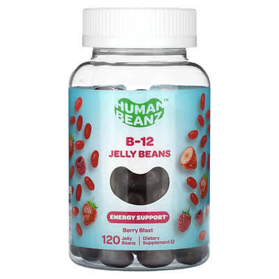 Human Beanz, B-12 Jelly Beans, Berry Blast, 120 Jelly Beans (333 mcg per Jelly Bean)