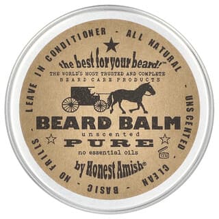 Honest Amish, Pure Beard Balm, Unscented, 2 oz (60 ml)