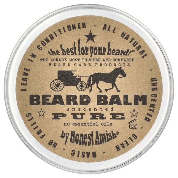 Honest Amish, 퓨어 비어드 밤, 무향, 60ml(2oz)