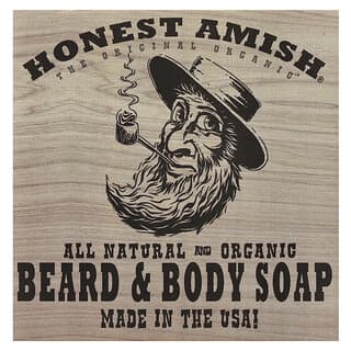 Honest Amish, Slick Beard & Body Bar, Jabón en barra, 1 barra