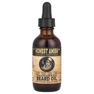 Honest Amish, Huile à barbe pure, Sans parfum, 60 ml