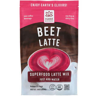 Hana Beverage, Beet Latte, Non-Coffee Superfood Beverage, 16 oz (454 g)