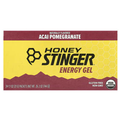 Honey Stinger, Energy Gel, Acai and Passionfruit, 24 Packets, 1.1 oz (31 g) Each