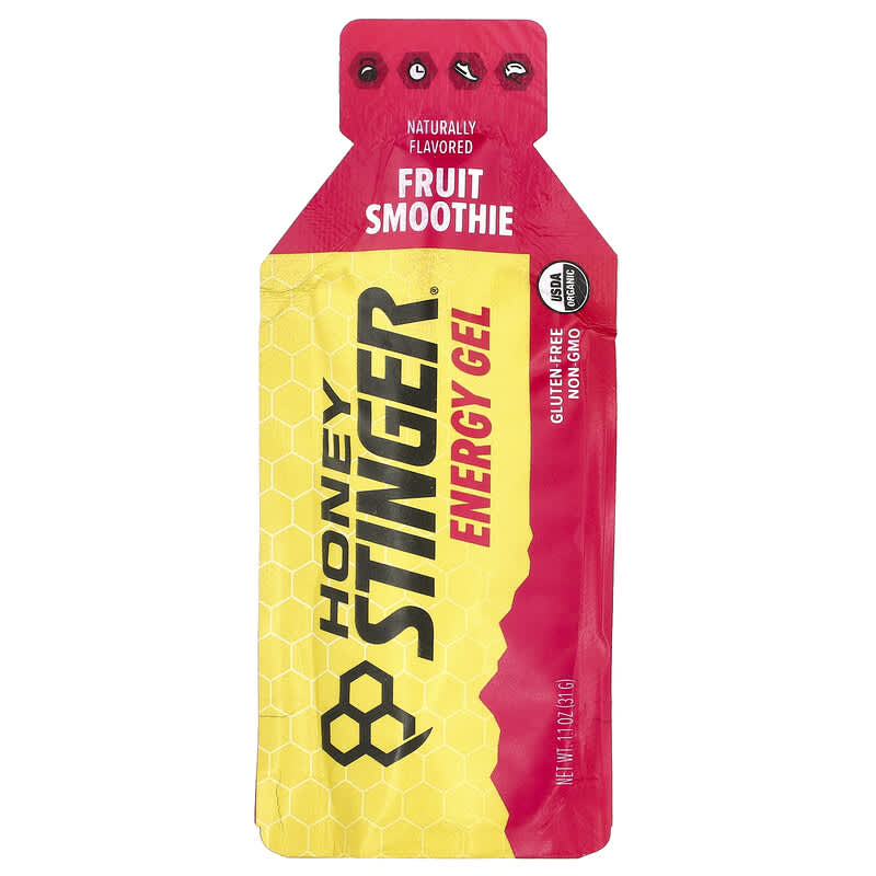 Energy Gel, Fruit Smoothie, 24 Packets, 1.1 oz (31 g) Each