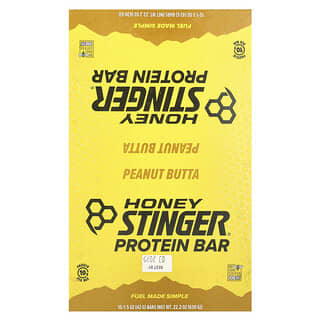 Honey Stinger, Protein Bar, Peanut Butta, 15 Bars, 1.5 oz (42 g) Each