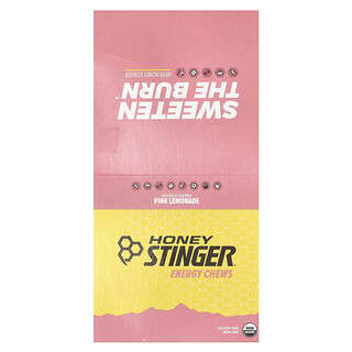 HoneyStinger, Bocadillos masticables energéticos, Limonada rosa, 12 sobres, 50 g (1,8 oz) cada uno