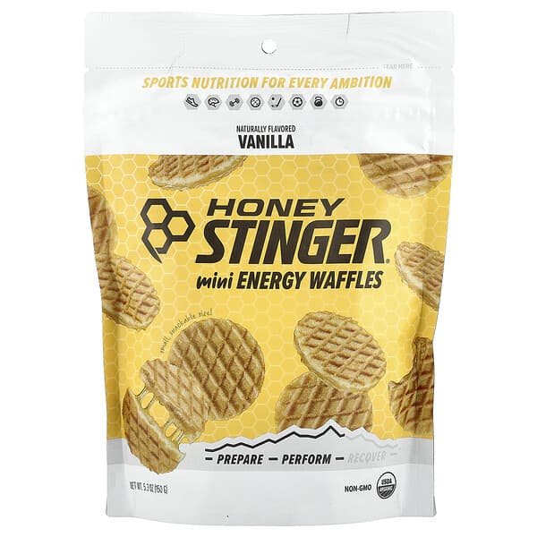 Honey Stinger, Mini Energy Waffles, Vanilla, 150 g (5.3 oz)