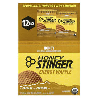 HoneyStinger, Waffle Energético, Mel, 12 Waffles, 30 g (1,06 oz) Cada