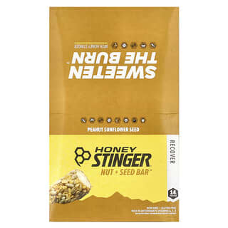 HoneyStinger, Nut + Seed Bar™, Cacahuète et graine de tournesol, 12 barres, 56 g pièce