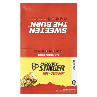 HoneyStinger, Nut + Seed Bar™, Almendra y semilla de calabaza, 12 barritas, 56 g (1,98 oz) cada una