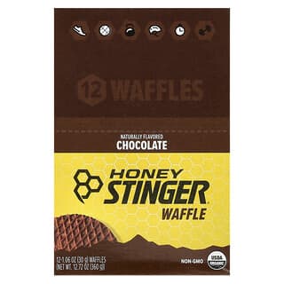 Honey Stinger, Waffle Energético, Chocolate, Pacote com 12 Unidades, 30 g (1,06 oz) Cada