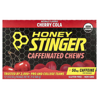 Honey Stinger, Caffeinated Chews, Cherry Cola, 12 Packets