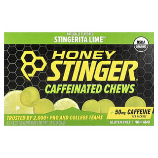Honey Stinger, Caffeinated Chews, Stingerita Lime™, 12 Packets, 1.8 oz (50 g) Each
