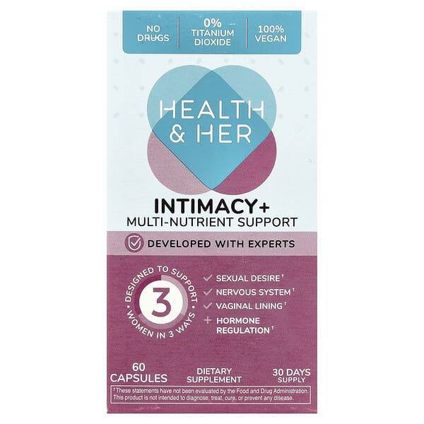 Intimacy+, Multi-Nutrient Support, 60 Capsules