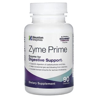 Houston Enzymes, Zyme Prime, добавка с ферментами для поддержки пищеварения, 90 капсул