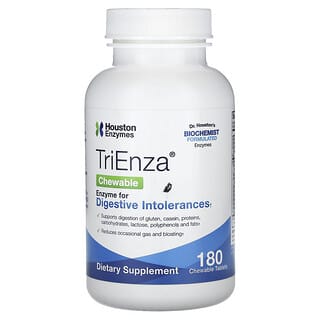 هيوستن إنزيمز‏, إنزيم لعلاج عدم التقبل الهضمي TriEnza Chewable، عدد 180 قرص قابل للمضغ