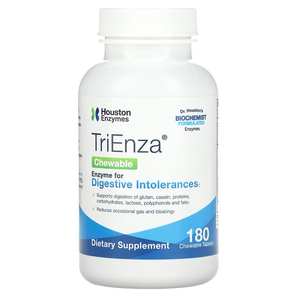 Houston Enzymes, TriEnza Chewable, 180 Chewable Tablets