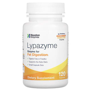 Houston Enzymes, Lypazyme, 120 Capsules