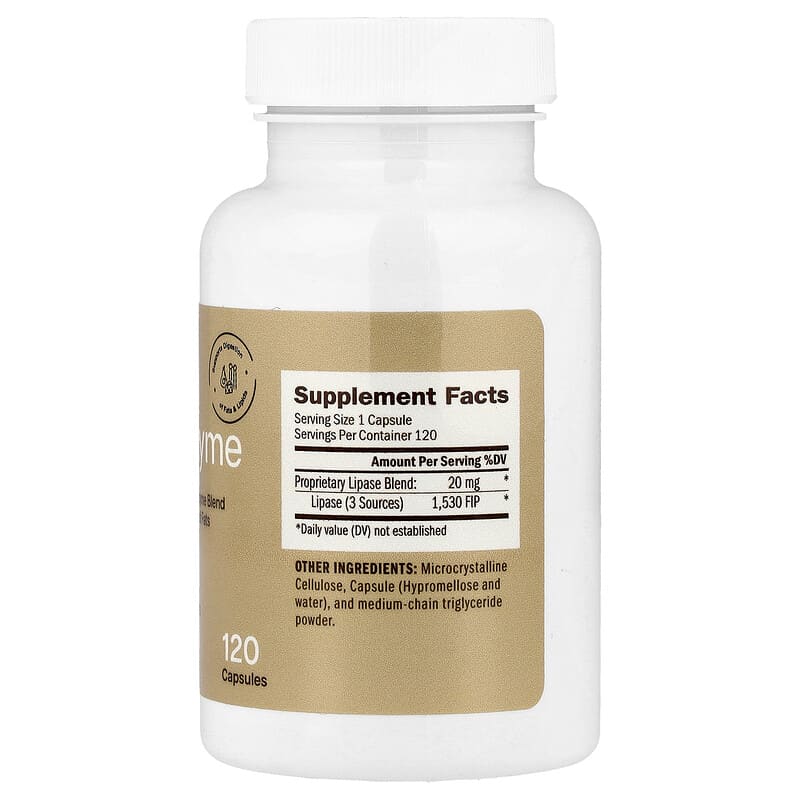 lipase vitamin c Lypazyme, 120 Capsules