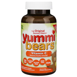Hero Nutritional Products, Yummi Bears, Arômes naturels d’orange, d’ananas et de fraise, 132 Yummi Bears
