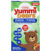 Yummi Bears, Probiotic + Prebiotic, Natural Strawberry and Orange Flavors, 60 Yummi Gummies