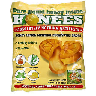Honees, Hustenbonbons, Honig-Zitrone, 20 große Hustenbonbons
