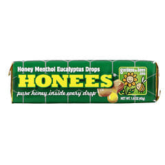 هونيز‏, قطع حلوى بالعسل والمينثول والأوكالبتوس، 9 قطرات بحجم 1.6 أونصة (45 جم)