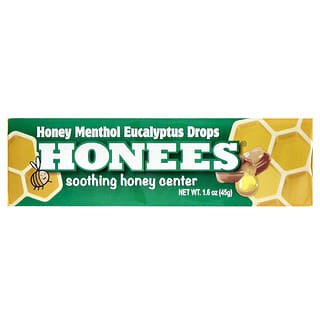 Honees, леденцы с медом, ментолом и эвкалиптом, 9 леденцов, 45 г (1,6 унции)