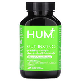 HUM Nutrition‏, תוסף התזונה Gut Instinct‏, 30 כמוסות טבעוניות