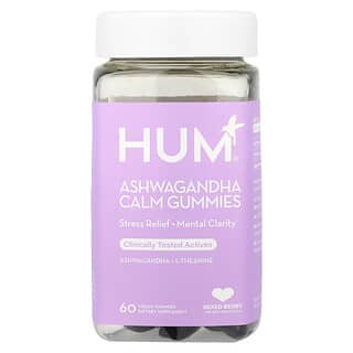 HUM Nutrition, Ashwagandha Calm Gummies, Mixed Berry, 60 Vegan Gummies
