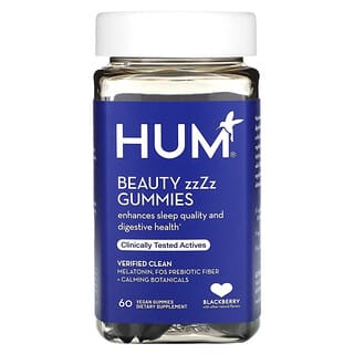 HUM Nutrition, Beauty zzZz Gummies, Blackberry, 60 Vegan Gummies