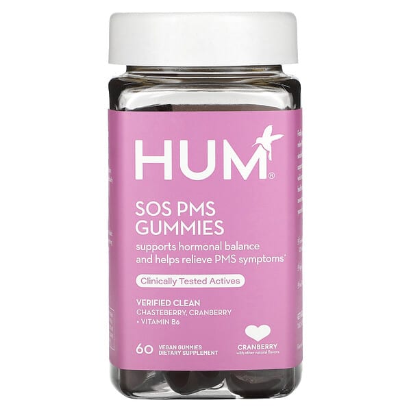 SOS PMS Gummies, Cranberry, 60 Vegan Gummies