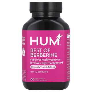 HUM Nutrition, Best of Berberine, Berberin, 1.200 mg, 60 vegane Kapseln (600 mg pro Kapsel)