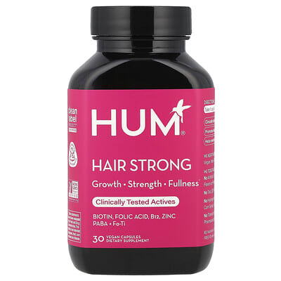 HUM Nutrition, Hair Strengthening Helper, 30 Vegan Capsules