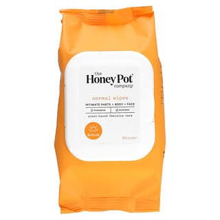 The Honey Pot Company, Toalhetes normais, sem perfume, 30 contagens