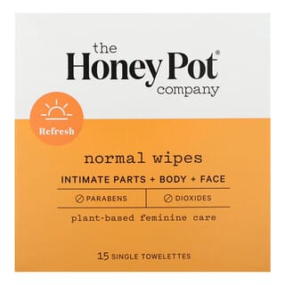 The Honey Pot Company, Normal Wipes, 15 Single Towelettes