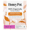 The Honey Pot Company, 유기농으로 재배한 100% 순면 흡수력 탐폰, 레귤러, 18개입