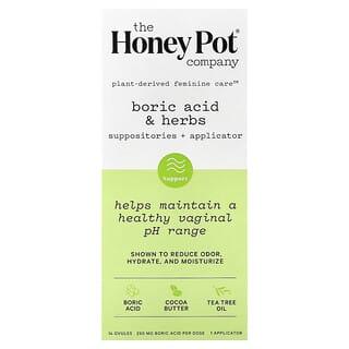The Honey Pot Company, Boric Acid & Herbs, Suppositories + Applicator, 14 Ovules, 1 Applicator