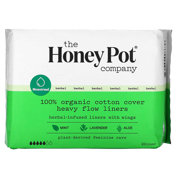 The Honey Pot Company, 100% Bio-Baumwolle, Heavy Flow Liner, 20 Stück