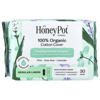 The Honey Pot Company, Protège-slips infusés aux herbes biologiques, 30 pièces