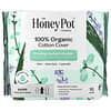 The Honey Pot Company, 100% 유기농 순면 커버, 날개형 패드, 슈퍼, 16개입