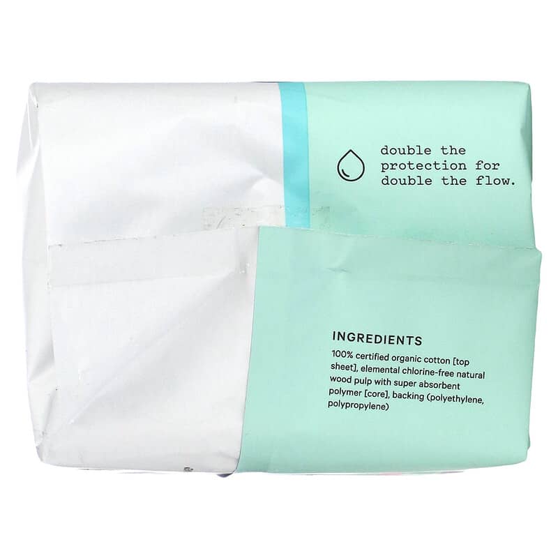 The Honey Pot Company Herbal Super Pads With Wings, Organic Cotton