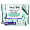 The Honey Pot Company, 유기농 쿨링 허브 인퓨전, 패드, 날개형, 야간 실금, 16개입