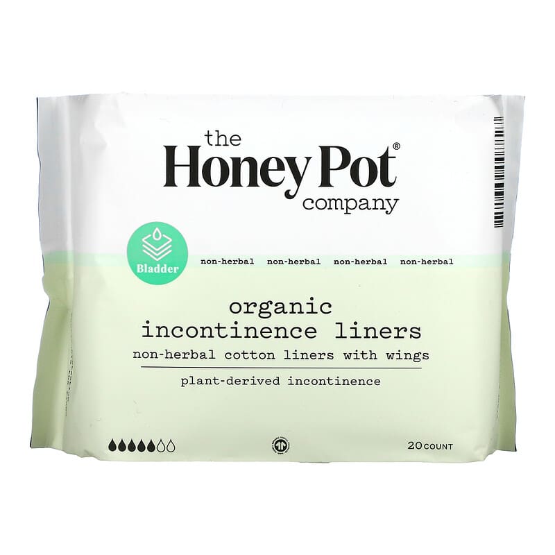 Unscented Incontinence Panty Liners with Wings – The Honey Pot - Feminine  Care