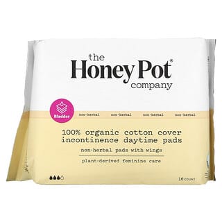 The Honey Pot Company, Almohadillas diurnas para la incontinencia, 100% algodón orgánico, 16 unidades